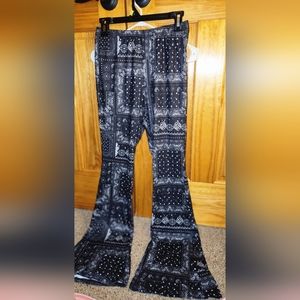 Paisley flare pants